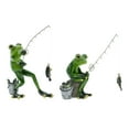 thumbnail image 4 of Figuritas de rana de pesca cómica perfecl de resina para jardín, 4 of 4