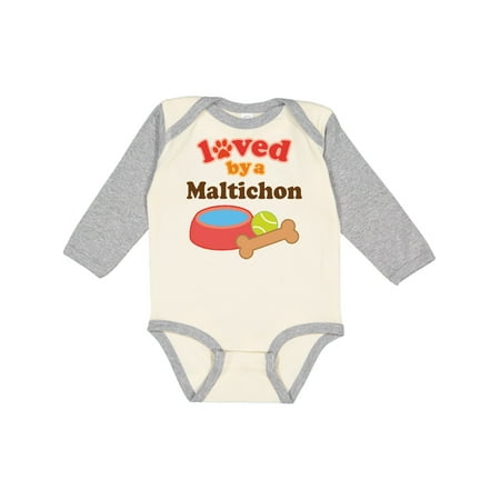 

Inktastic Maltichon Dog Gift Gift Baby Boy or Baby Girl Long Sleeve Bodysuit