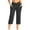 Black, variant on BLVB Women's Capri Pants with Pockets Crossover High Waist Yoga Pants Wide Leg Workout Crop Summer Pants for Casual, Travel, Exercise