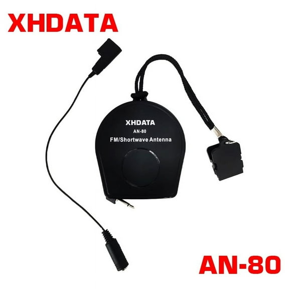 XHDATA AN-80 Shortwave Reel Antenna, FM SW External Whip Antenna to Improve Radio Signal Reception