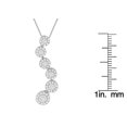 thumbnail image 4 of 14K White Gold 1ct TDW Round Cut Diamond Journey Circle Pendant Necklace (H-I, I1-I2), 4 of 5