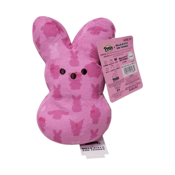 Peeps x Hello Kitty and Friends Pink Bunny with Pattern 6 inch Strawberry Scented