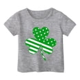 thumbnail image 5 of Ensemble de Hauts Débardeur en Filet pour Filles Enfants Pâques Mignon Saint Pat Col Rond Manches Courtes T-Shirt d'Été Décontracté, 5 of 5