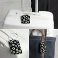 thumbnail image 6 of Square PU Leather Luggage Tags - 2 Pack with Privacy Cover and Stainless Steel Ring - Suitable for Travel, Backpack, Handbag - Suitcase Tags, Travel Tag Colorful Eyeballs, 6 of 7