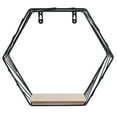 thumbnail image 2 of Estantería de pared, estante flotante hexagonal, soporte para artículos de pared, estante flotante hexagonal, compacto y liviano, 2 of 8