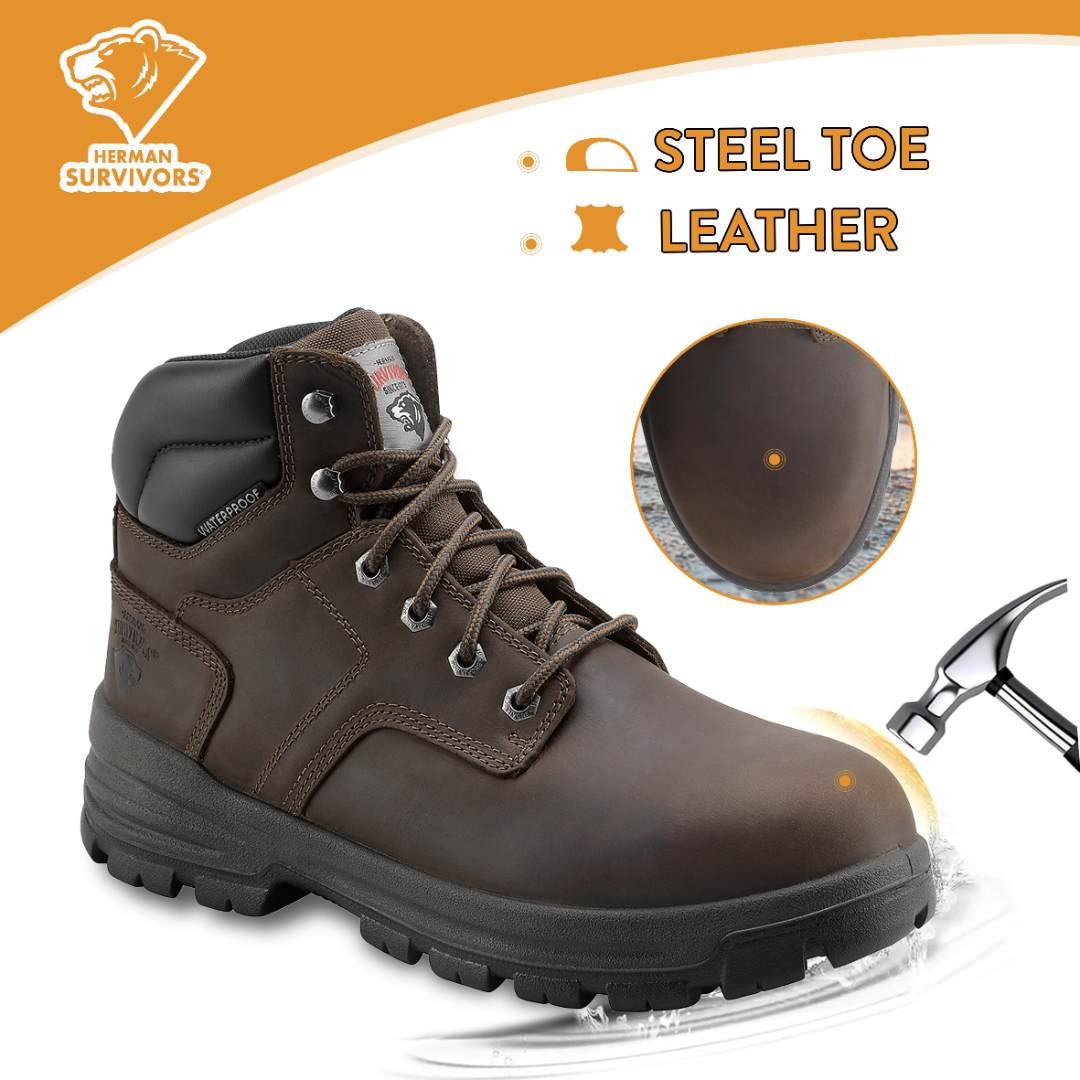 Herman Survivors Men's Boulder Waterproof Steel Toe Work Boots photo 3