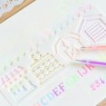 thumbnail image 2 of AMERTEER 40Pcs Pet Slender Hand-Written Newspaper Hollow Template for DIY Notebook Diary Scrapbook, 2 of 7