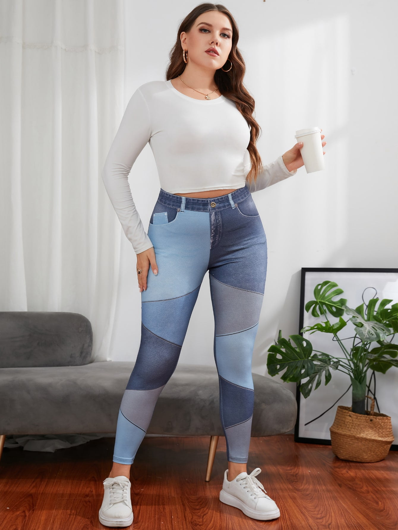 High Waist Leggings Casual 3XL(18 