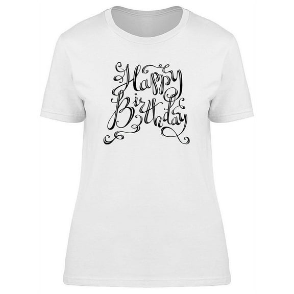Happy Birthday Doodles T-Shirt Women -Image by Shutterstock, Female XX-Large