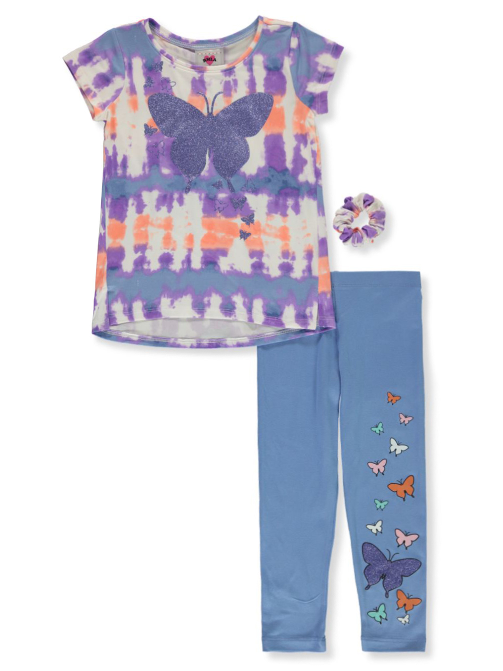 RMLA Girls' 3Piece Leggings Set Outfit blue, 12 (Big Girls