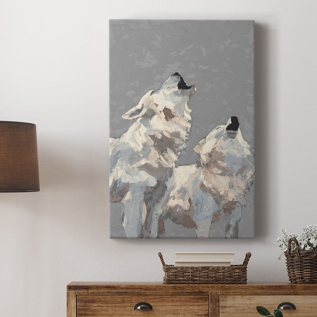 Midnight Wolves Premium Gallery Wrapped Canvas - Ready to Hang