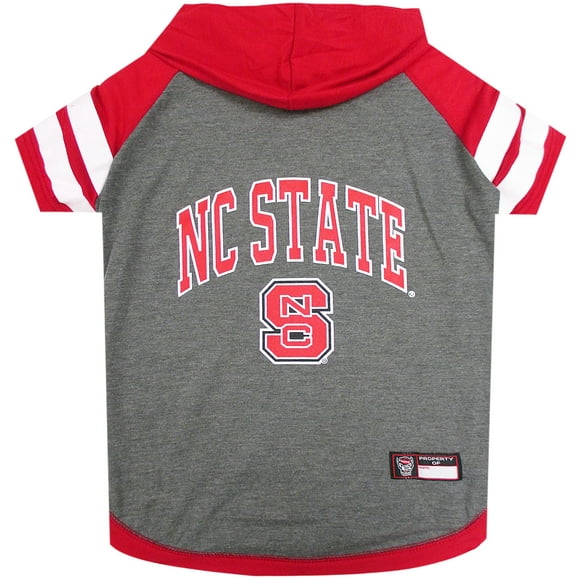 NCAA North Carolina State Wolfpack Hoodie for Dogs & Cats, Small Collegiate Licensed Dog Hoody Tee Shirt. Sports Hoody T-Shirt for Pets. College Sporty Dog Hoodie Shirt.