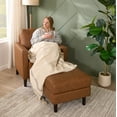 thumbnail image 3 of Bush Home Max 32W Accent Chair in Buffed Camel Vegan Leather, 3 of 7