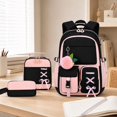 thumbnail image 5 of 3 Pack Backpack for Kids Bookbag with Lunch Box & Pencil Case Set Waterproof Cute Bow Girls School Bag for Elementary Middle High College School Student, 5 of 5