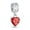 Red, variant on Bling Jewelry Womens Valentines Love Cubic Zirconia CZ Red Heart Shape Dangle Charm Bead for Bracelet Sterling Silver