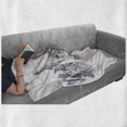 thumbnail image 6 of New York Soft Flannel Fleece Blanket, Hand Drawn NYC Cityscape Tourism Travel Industrial Center Town Modern City Design, Cozy Plush for Indoor and Outdoor Use, 70" x 90", Grey White, by Ambesonne, 6 of 6
