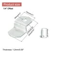 thumbnail image 2 of Uxcell 40Pcs 1/4" Offset Clips de lienzo para enmarcar imágenes con 1 agujero Plata, 2 of 5