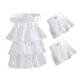 thumbnail image 3 of Conjunto de jabot y puños de encaje con mangas falsas para adultos, ideal para fiestas, escenarios y cosplay., 3 of 8