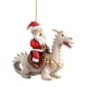 thumbnail image 2 of Adorno navideño acrílico 2D de Santa Claus White Dragon - Colgante plano para el árbol o la pared, 2 of 6