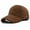 Coffee, variant on Coffee Unisex Winter Lamb Fleece Baseball Hat With Solid Color For Outdoor Thick Warm And Windproof Use