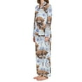 thumbnail image 2 of joogoo Pajamas Set for Women Highland Cattle Flower-w6 Long Sleeve Pjs Loungewear L, 2 of 7