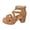Brown_008, variant on Women's Gladiator Sandals Cross Ankle Strap Block Heel Sandals Open Toe Rear Zipper Fashion Comfortable Casual High Heel Sandals Black 5.5（EU-36）