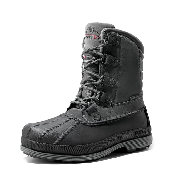 NORTIV 8 Men's Waterproof Insulated Work Winter Snow Boots