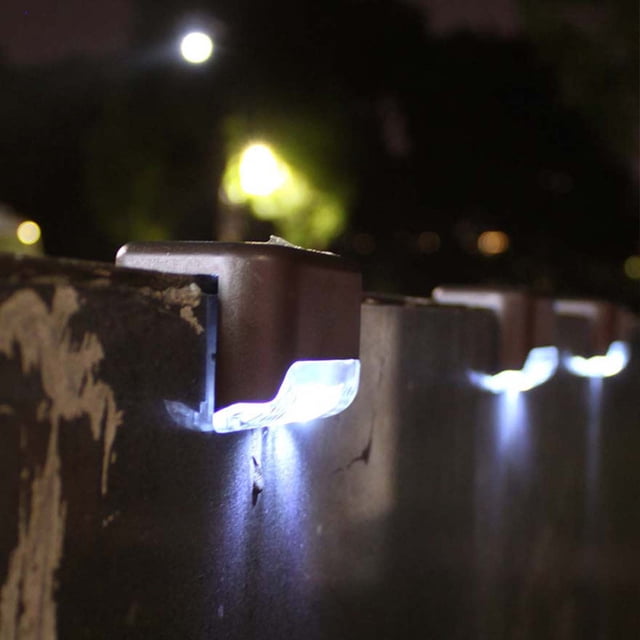 TopLLC Solar Power PIR Motion Sensor Wall Light Outdoor Garden Lamp 4pc