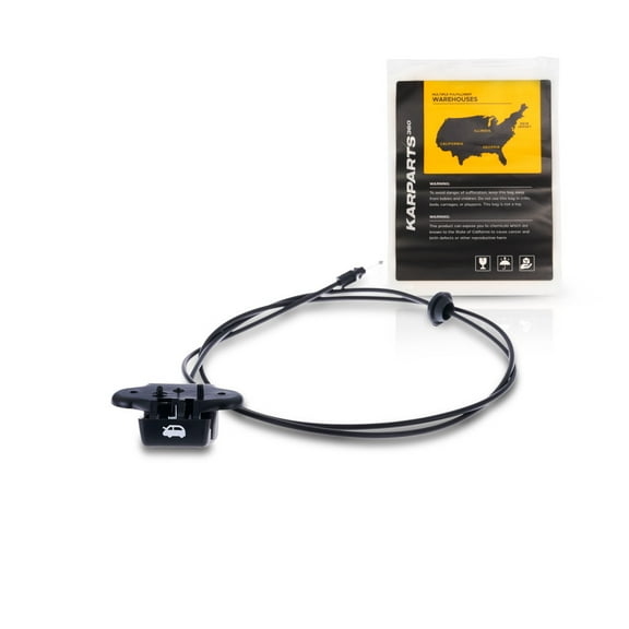 KarParts360 For Chrysler Town & Country 2001-2007 Hood Release Cable | Texture Black | Plastic/Metal | With Handle | Replacement For 4717517AC, 4717517AD