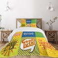 thumbnail image 3 of Ambesonne Vintage Quilted Bedspread Set 2 Pcs, Lucky Pop Art, Twin Size, Multicolor, 3 of 6