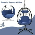 Egg Chair with Stand, Patio Wicker Hammock Chair Swing with Stand and