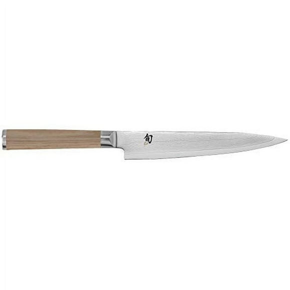 Shun Couteau Classique de 6 Pouces, Manche en Bois de Pakka Blond, Lame Pleine Soie VG-MAX