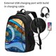thumbnail image 2 of Easygdp Stained Glass Ocean Wave Mochila para Laptop de Viaje con Puerto USB, Mochila para Laptop con Puerto de Carga USB para Mujeres y Hombres, 2 of 7