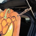 thumbnail image 5 of FufuCrick Halloween Car Trunk Flag, 46x49 Inches Polyester Decorative Banner for Halloween Decor, Static Outdoor Ornamental Display for Halloween Party Decorations, Orange, 5 of 7