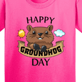 thumbnail image 4 of Inktastic Happy Groundhog Day Cute Youth T-Shirt, 4 of 5