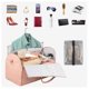 thumbnail image 5 of Bolso de lona grande de cuero sintético para mujer, bolso de viaje de negocios para exteriores, bolso de mano deportivo, organizador, bolso de viaje plegable para mujer, 5 of 5
