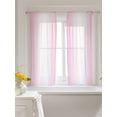 thumbnail image 3 of Pink Ombre Curtains 54 Inch Length, Sheer Curtains for Bedroom Living Room Window Pink White Gradient Modern Abstract Art Rod Pocket Voile Drapes Kitchen Curtains Small Half Window 42"x54" 2 Panels, 3 of 6