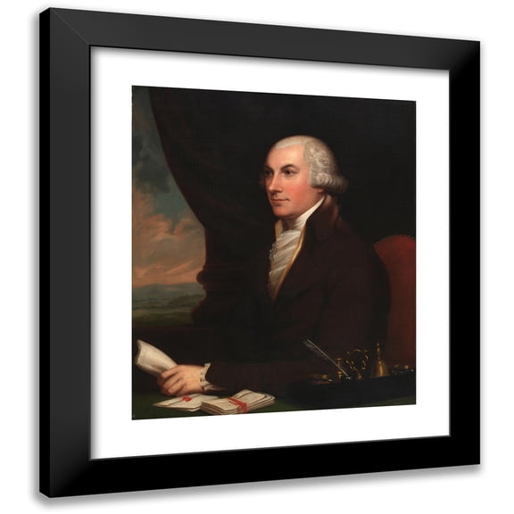 Charles Bird King 12x14 Black Modern Framed Museum Art Print Titled - Joshua Johnson