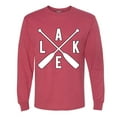 thumbnail image 2 of Wild Bobby, Lake Cross Paddles, Men Long Sleeve Shirt, Vintage Heather Red, X-Large, 2 of 4