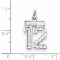 thumbnail image 2 of 925 Sterling Silver Small #12 (14x20mm) Pendant / Charm, 2 of 2