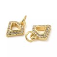 thumbnail image 3 of U8MO 20x Gold Plated Brass Rhinestones Dangle Charm Pendants for DIY Jewelry Making, 3 of 3