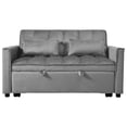 thumbnail image 3 of Convertible Sofa Bed,3-in-1 Pull Out Couch Bed with Reclining Backrest and Pillows,Sofa Bed Chair Full Convertible Sleeper Loveseat for Living Room, Home or Office(Dark Gray), 3 of 9