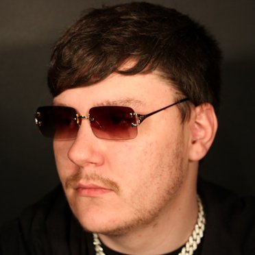 Men's Gold Rimless Woodgrain Sunglasses – Brown Gradient Tint – Hip Hop Style