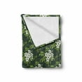 thumbnail image 2 of Jasmine Soft Flannel Fleece Throw Blanket, Bouquet of Jasmine Plants Flourishing on Fresh Branches, Cozy Plush for Indoor and Outdoor Use, 50" x 60", Apple Green Off White, by Ambesonne, 2 of 6