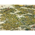 thumbnail image 2 of Hokusai 32x25 Gold Ornate Wood Framed with Double Matting Museum Art Print Titled - Map Of The Tokaido Road 1818, 2 of 4