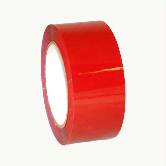 JVCC Premium Grade Colored Packaging Tape (OPP-26C): 2 in. (48mm actual) x 72 yds. (Red)