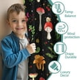 thumbnail image 3 of Blackout Kids Curtains,Colorful Mushroom Leaf Black Pattern Childrens Insulated Curtains Set Of 2,Bedroom Essentials,Toddler Room Decor 42"x84", 3 of 5