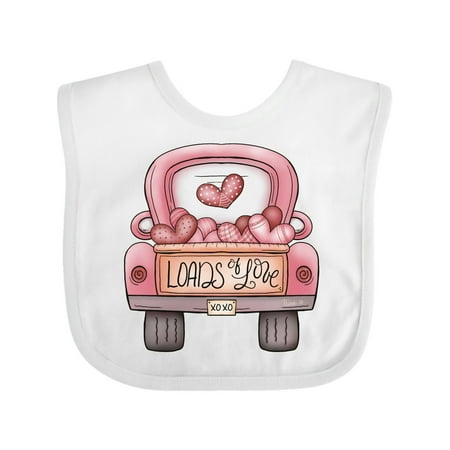 

Inktastic Loads of Love Valentines Day Pick Up Truck Gift Baby Boy or Baby Girl Bib