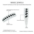 thumbnail image 5 of Rosec Jewels Certified Lab Grown Black Diamond Half Eternity Band - Black and White Diamond Band - AAAA Grade - with Jewelry Box, 14K White Gold, US 6.00, 5 of 6