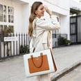 thumbnail image 4 of CLUCI Leather Briefcase for Women Laptop 15.6 Inch Professional Business Work Ladies Computer Handbag Shoulder Bag Brown, 4 of 4